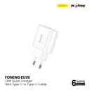 FONENG EU39 PD 20W Quick Charger With Type-C to Type-C Cable