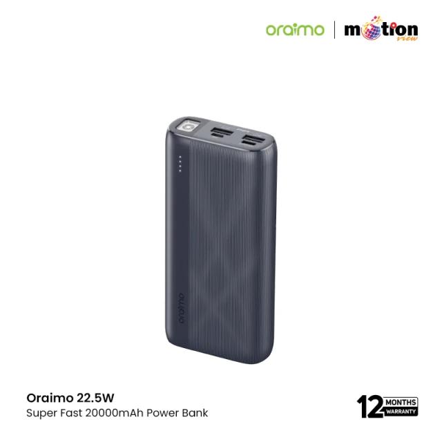 Oraimo 22.5W Super Fast 20000mAh Power Bank (OPB-7204Q)