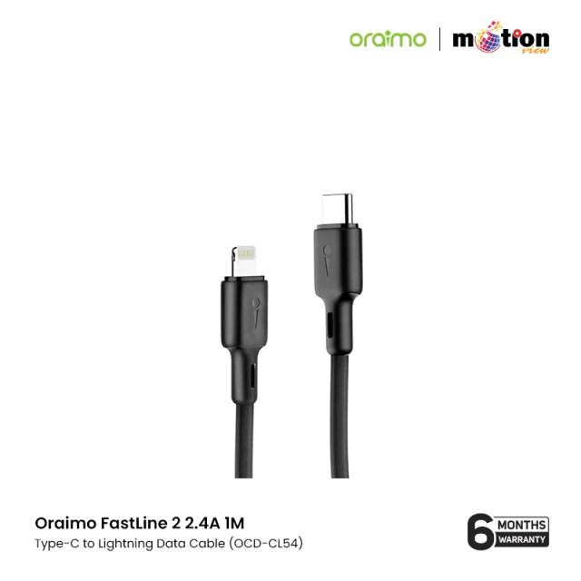 Oraimo FastLine 2 2.4A 1M Type-C to Lightning Data Cable (OCD-CL54)