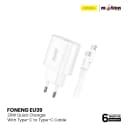FONENG EU39 PD 20W Quick Charger With Type-C to Type-C Cable
