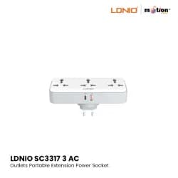 LDNIO SC3317 3 AC Outlets Portable Extension Power Socket