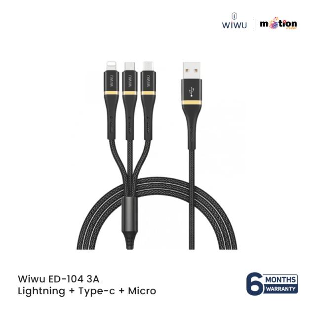 WiWU ED-104 3A Lightning+Type-c+Micro Cable