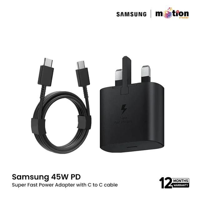 Samsung 45W PD Super Fast Power Adapter with C to C cable