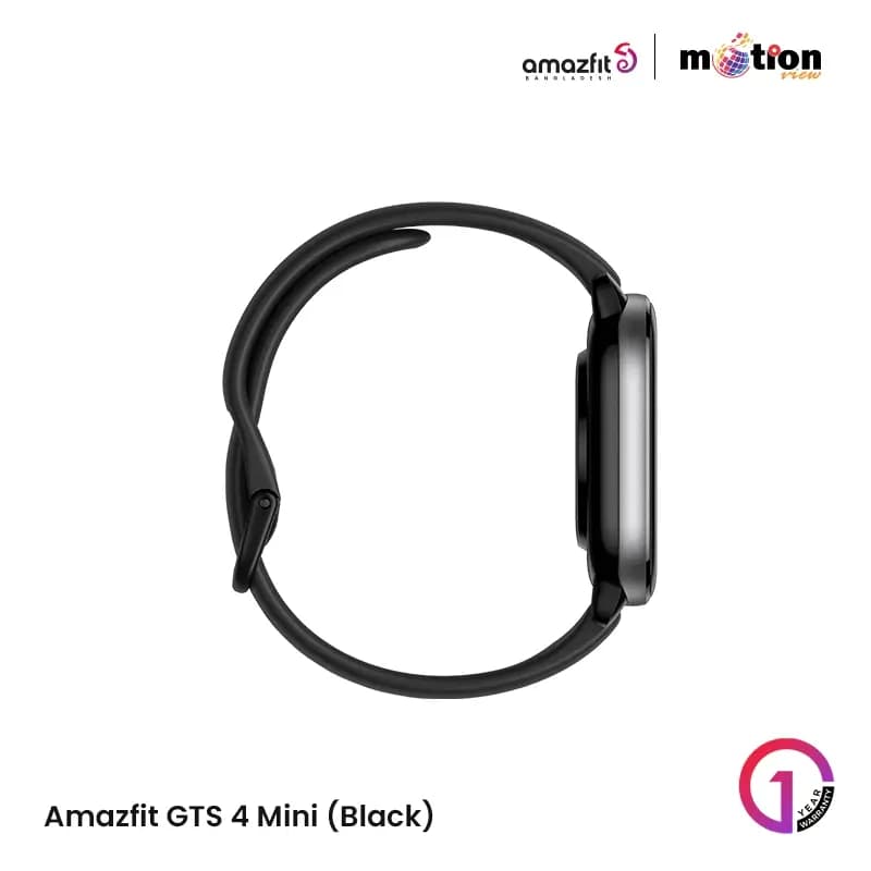 Amazfit GTS 4 Mini black side view