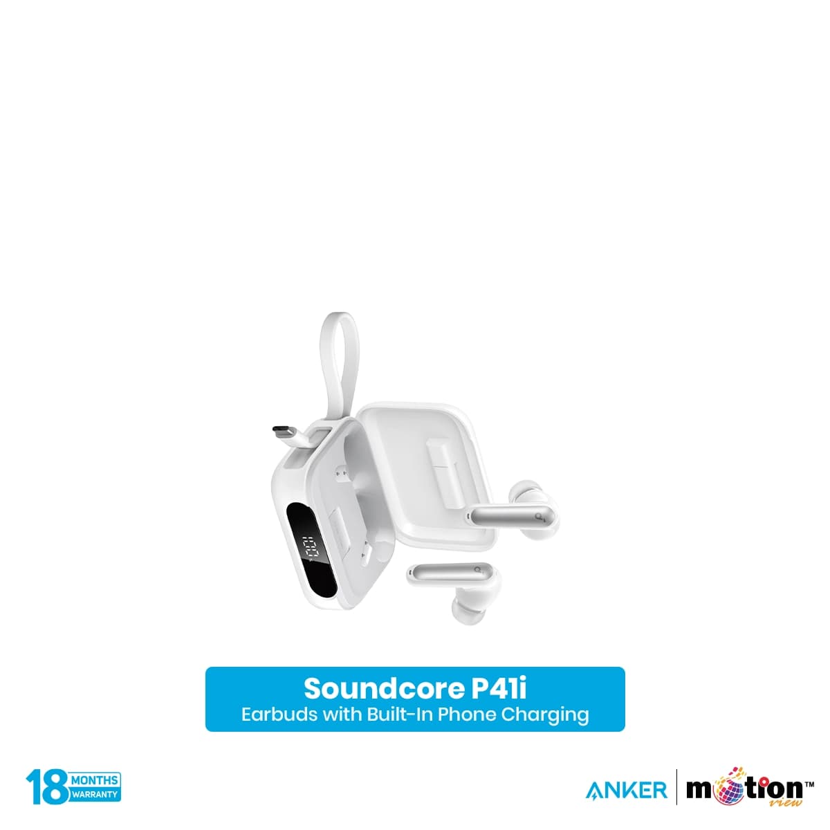 Anker SoundCore P41i ANC True Wireless Earbuds white