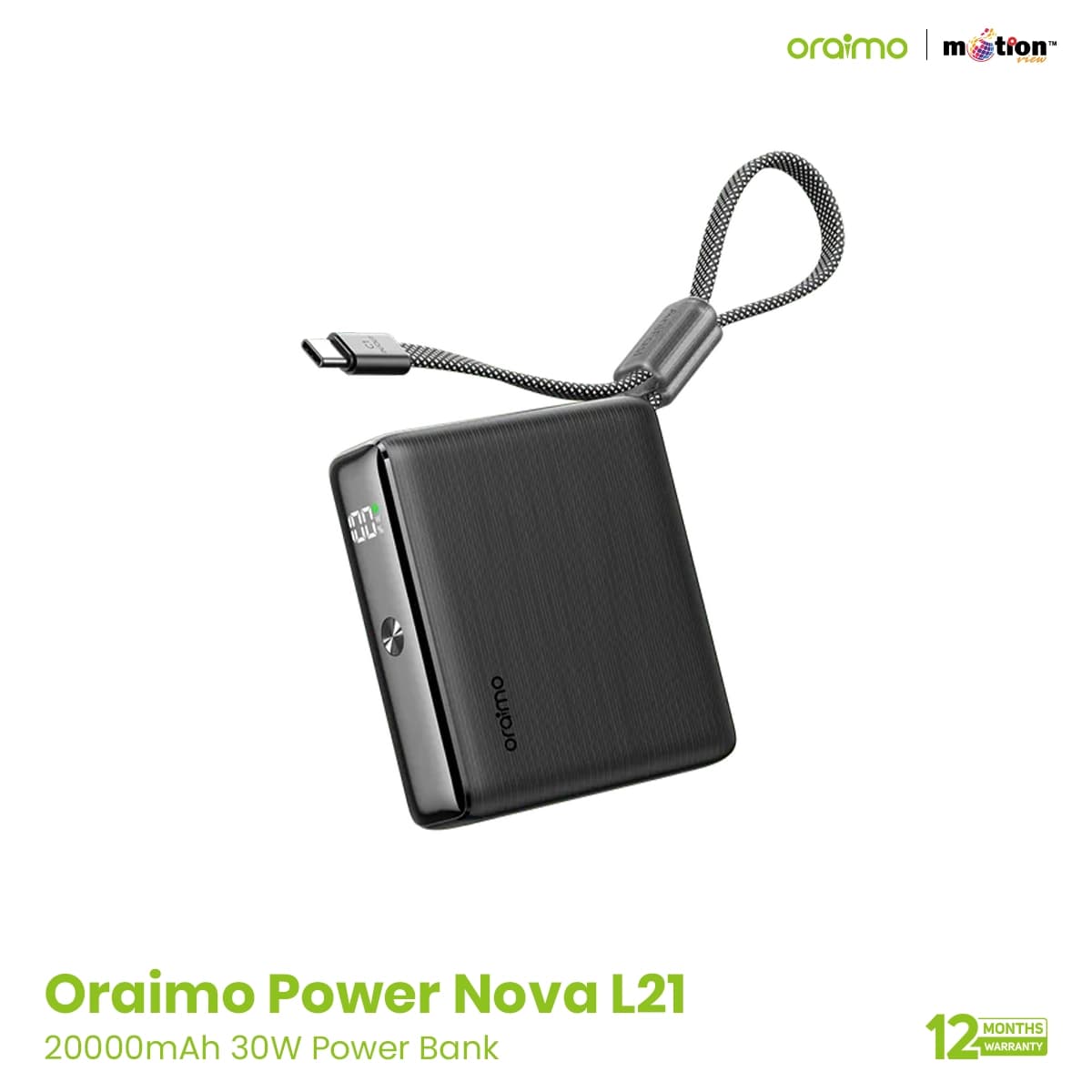 oraimo PowerNova L21 20000mAh 30W Power Bank